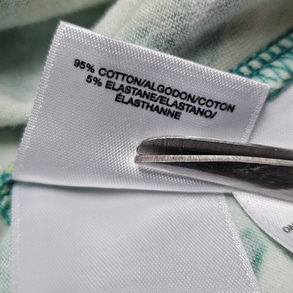 Anne Klein Sport V-neck Pull Over Green Yellow Top 95% Cotton 5% Elastane Size S - Picture 7 of 7